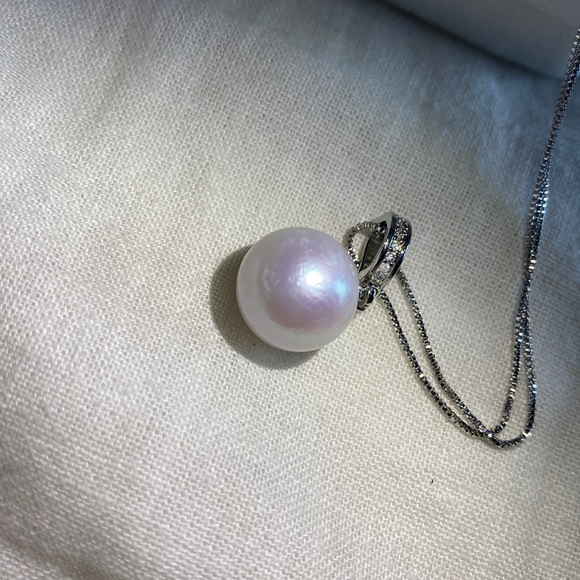 13mm genuine fresh water pearl necklace - Picture 1 of 4